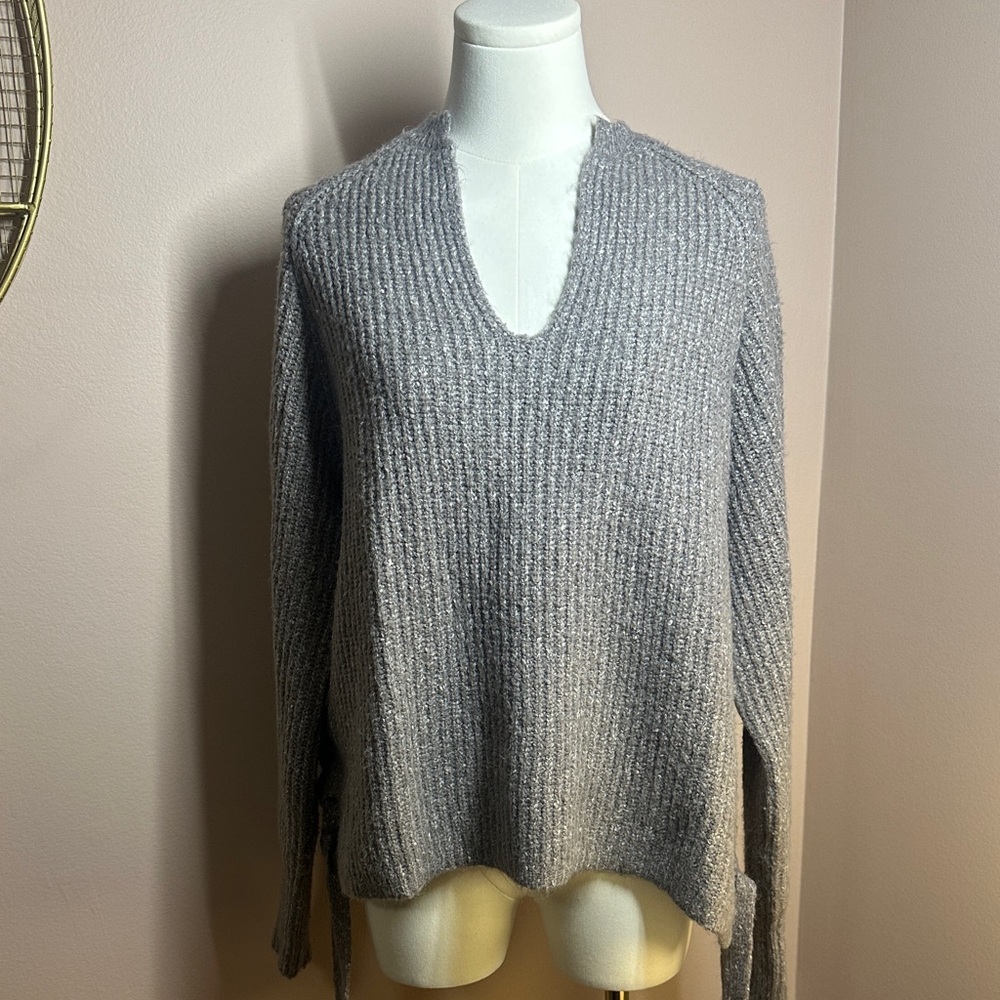 John + Jenn Charcoal V-Neck Sweater